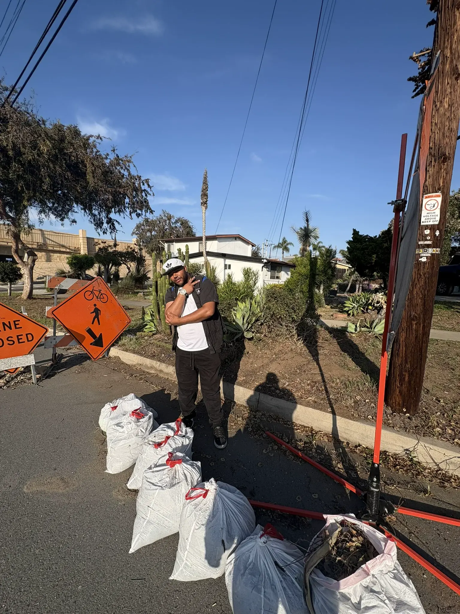 Community member participating in a community service activity